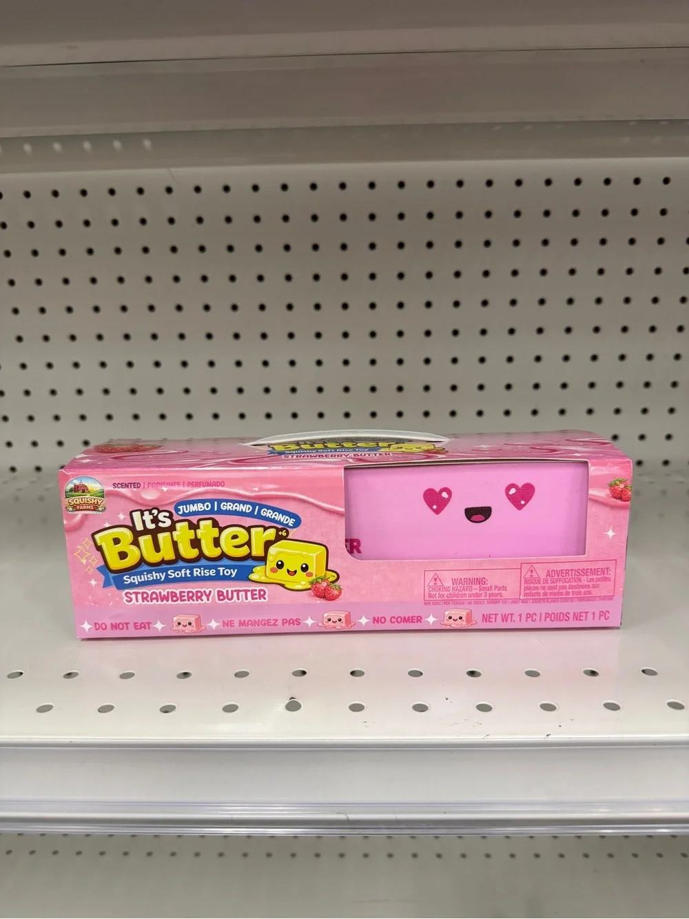 New It's Butter Jumbo Strawberry Scented Squishy Farms Pink Toy XL 10